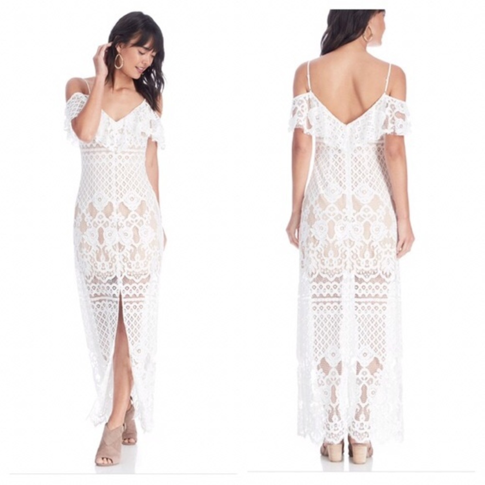 WAYF White/Nude Lace Dress from Nordstrom